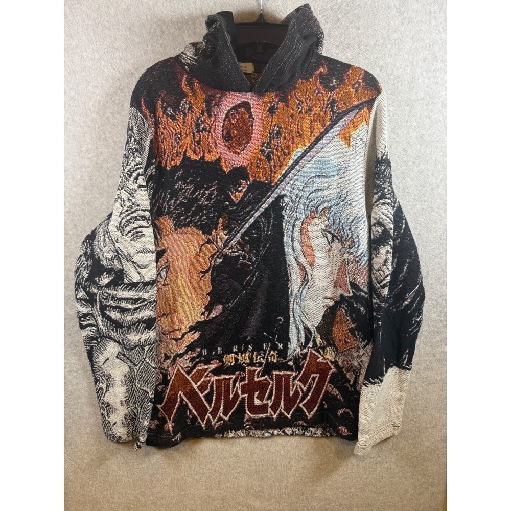 RDM Clothing Berserk Anime Tapestry Hoodie Guts Griffith Woven Pullover Large